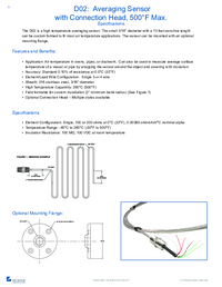 Thumbnail of document Data Sheet - D02 Averaging Sensor